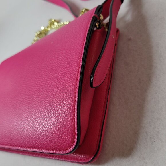 Victorias Secret Quilted Crossbody Pink Leather Chain Strap - Picture 9 of 16